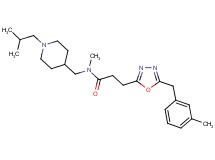 N-[(1-isobutyl-4-piperidinyl)methyl]-N-methyl-3-[5-(3-methylbenzyl)-1,3,4-oxadiazol-2-yl]propanamide