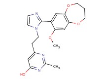 6-{2-[2-(8-methoxy-3,4-dihydro-2H-1,5-benzodioxepin-7-yl)-1H-imidazol-1-yl]ethyl}-2-methylpyrimidin-4-ol