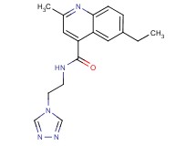 6-ethyl-2-methyl-N-[2-(4H-1,2,4-triazol-4-yl)ethyl]-4-quinolinecarboxamide