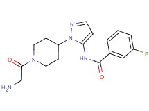 3-fluoro-N-[1-(1-glycyl-4-piperidinyl)-1H-pyrazol-5-yl]benzamide hydrochloride