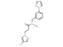 3-(4-chloro-1H-pyrazol-1-yl)-N-methyl-N-[3-(1H-pyrazol-1-yl)benzyl]propanamide