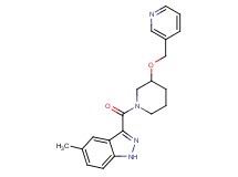 5-methyl-3-{[3-(3-pyridinylmethoxy)-1-piperidinyl]carbonyl}-1H-indazole