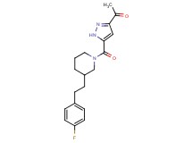 1-[5-({3-[2-(4-fluorophenyl)ethyl]-1-piperidinyl}carbonyl)-1H-pyrazol-3-yl]ethanone