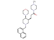 4-[(3S*,4R*)-3-[3-(4-methyl-1-piperazinyl)-3-oxopropyl]-1-(1-naphthylmethyl)-4-piperidinyl]morpholine