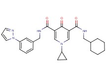 N-(cyclohexylmethyl)-1-cyclopropyl-4-oxo-N'-[3-(1H-pyrazol-1-yl)benzyl]-1,4-dihydro-3,5-pyridinedicarboxamide