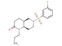 (4aS*,8aR*)-6-[(3-fluorophenyl)sulfonyl]-1-propyloctahydro-1,6-naphthyridin-2(1H)-one