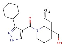 {3-allyl-1-[(3-cyclohexyl-1H-pyrazol-4-yl)carbonyl]-3-piperidinyl}methanol