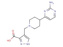 4-{[4-(2-aminopyrimidin-4-yl)piperidin-1-yl]methyl}-1H-pyrazole-3-carboxylic acid