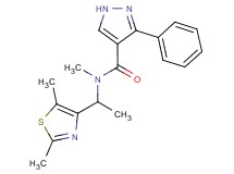N-[1-(2,5-dimethyl-1,3-thiazol-4-yl)ethyl]-N-methyl-3-phenyl-1H-pyrazole-4-carboxamide