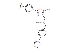 N-methyl-1-{5-methyl-2-[4-(trifluoromethyl)phenyl]-1,3-oxazol-4-yl}-N-[4-(1H-pyrazol-1-yl)benzyl]methanamine