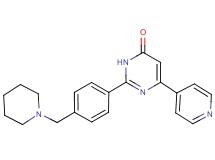 2-[4-(1-piperidinylmethyl)phenyl]-6-(4-pyridinyl)-4(3H)-pyrimidinone bis(trifluoroacetate)
