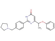 6-(1-phenoxyethyl)-2-[4-(1-pyrrolidinylmethyl)phenyl]-4(3H)-pyrimidinone
