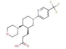 3-{(3R*,4S*)-4-morpholin-4-yl-1-[5-(trifluoromethyl)pyridin-2-yl]piperidin-3-yl}propanoic acid