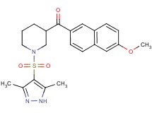 {1-[(3,5-dimethyl-1H-pyrazol-4-yl)sulfonyl]-3-piperidinyl}(6-methoxy-2-naphthyl)methanone