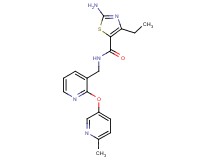 2-amino-4-ethyl-N-({2-[(6-methylpyridin-3-yl)oxy]pyridin-3-yl}methyl)-1,3-thiazole-5-carboxamide