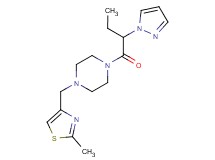 1-[(2-methyl-1,3-thiazol-4-yl)methyl]-4-[2-(1H-pyrazol-1-yl)butanoyl]piperazine