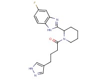 5-fluoro-2-{1-[4-(1H-pyrazol-4-yl)butanoyl]-2-piperidinyl}-1H-benzimidazole