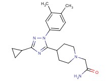 2-{4-[3-cyclopropyl-1-(3,4-dimethylphenyl)-1H-1,2,4-triazol-5-yl]piperidin-1-yl}acetamide