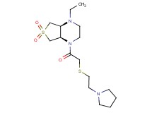 (4aR*,7aS*)-1-ethyl-4-{[(2-pyrrolidin-1-ylethyl)thio]acetyl}octahydrothieno[3,4-b]pyrazine 6,6-dioxide