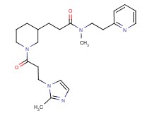 N-methyl-3-{1-[3-(2-methyl-1H-imidazol-1-yl)propanoyl]-3-piperidinyl}-N-[2-(2-pyridinyl)ethyl]propanamide