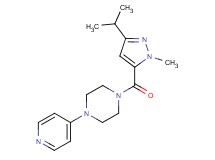 1-[(3-isopropyl-1-methyl-1H-pyrazol-5-yl)carbonyl]-4-(4-pyridinyl)piperazine