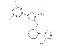 1-{[2-(3,5-difluorophenyl)-5-methyl-1,3-oxazol-4-yl]methyl}-2-(1-methyl-1H-imidazol-2-yl)piperidine