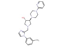 (3S*,4S*)-1-{[1-(3-methylphenyl)-1H-imidazol-2-yl]methyl}-4-[4-(2-pyridinyl)-1-piperazinyl]-3-pyrrolidinol