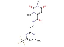 1,3-dimethyl-N-{2-[4-methyl-6-(trifluoromethyl)-2-pyrimidinyl]ethyl}-2,6-dioxo-1,2,3,6-tetrahydro-4-pyrimidinecarboxamide