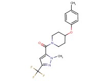 4-(4-methylphenoxy)-1-{[1-methyl-3-(trifluoromethyl)-1H-pyrazol-5-yl]carbonyl}piperidine