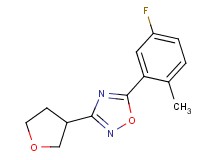 5-(5-fluoro-2-methylphenyl)-3-(tetrahydrofuran-3-yl)-1,2,4-oxadiazole