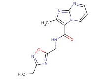 N-[(3-ethyl-1,2,4-oxadiazol-5-yl)methyl]-2-methylimidazo[1,2-a]pyrimidine-3-carboxamide trifluoroacetate