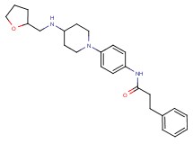 3-phenyl-N-(4-{4-[(tetrahydro-2-furanylmethyl)amino]-1-piperidinyl}phenyl)propanamide