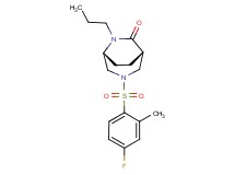 (1S*,5R*)-3-[(4-fluoro-2-methylphenyl)sulfonyl]-6-propyl-3,6-diazabicyclo[3.2.2]nonan-7-one