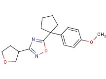 5-[1-(4-methoxyphenyl)cyclopentyl]-3-(tetrahydrofuran-3-yl)-1,2,4-oxadiazole
