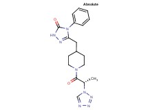 4-phenyl-5-({1-[(2S)-2-(1H-tetrazol-1-yl)propanoyl]piperidin-4-yl}methyl)-2,4-dihydro-3H-1,2,4-triazol-3-one