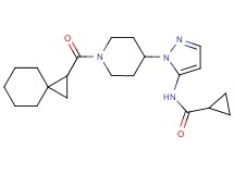 N-{1-[1-(spiro[2.5]oct-1-ylcarbonyl)-4-piperidinyl]-1H-pyrazol-5-yl}cyclopropanecarboxamide
