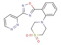 4-{2-[3-(3-pyridazinyl)-1,2,4-oxadiazol-5-yl]phenyl}thiomorpholine 1,1-dioxide