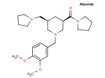 (3R,5R)-1-(3,4-dimethoxybenzyl)-3-(1-pyrrolidinylcarbonyl)-5-(1-pyrrolidinylmethyl)piperidine