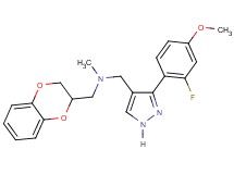 (2,3-dihydro-1,4-benzodioxin-2-ylmethyl){[3-(2-fluoro-4-methoxyphenyl)-1H-pyrazol-4-yl]methyl}methylamine