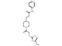 3-(1-{[(4-methyl-1,3-thiazol-2-yl)thio]acetyl}-4-piperidinyl)-N-phenylpropanamide