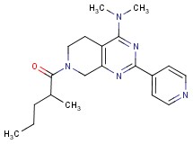 N,N-dimethyl-7-(2-methylpentanoyl)-2-(4-pyridinyl)-5,6,7,8-tetrahydropyrido[3,4-d]pyrimidin-4-amine