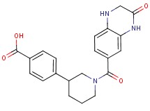 4-{1-[(3-oxo-1,2,3,4-tetrahydroquinoxalin-6-yl)carbonyl]piperidin-3-yl}benzoic acid