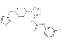 N-(3-fluorophenyl)-N'-{1-[1-(3-isoxazolylmethyl)-4-piperidinyl]-1H-pyrazol-5-yl}urea