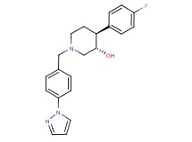 (3S*,4S*)-4-(4-fluorophenyl)-1-[4-(1H-pyrazol-1-yl)benzyl]piperidin-3-ol