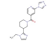 4-{[3-(1-ethyl-1H-imidazol-2-yl)piperidin-1-yl]carbonyl}-2-(4H-1,2,4-triazol-4-yl)pyridine
