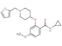 N-cyclopropyl-4-methoxy-2-{[1-(2-thienylmethyl)-4-piperidinyl]oxy}benzamide