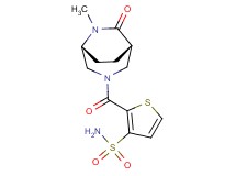 2-{[(1S*,5R*)-6-methyl-7-oxo-3,6-diazabicyclo[3.2.2]non-3-yl]carbonyl}-3-thiophenesulfonamide