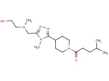 2-[methyl({4-methyl-5-[1-(4-methylpentanoyl)piperidin-4-yl]-4H-1,2,4-triazol-3-yl}methyl)amino]ethanol