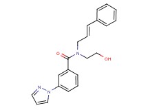 N-(2-hydroxyethyl)-N-[(2E)-3-phenylprop-2-en-1-yl]-3-(1H-pyrazol-1-yl)benzamide