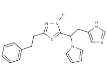 5-[2-(1H-imidazol-5-yl)-1-(1H-pyrrol-1-yl)ethyl]-3-(2-phenylethyl)-1H-1,2,4-triazole